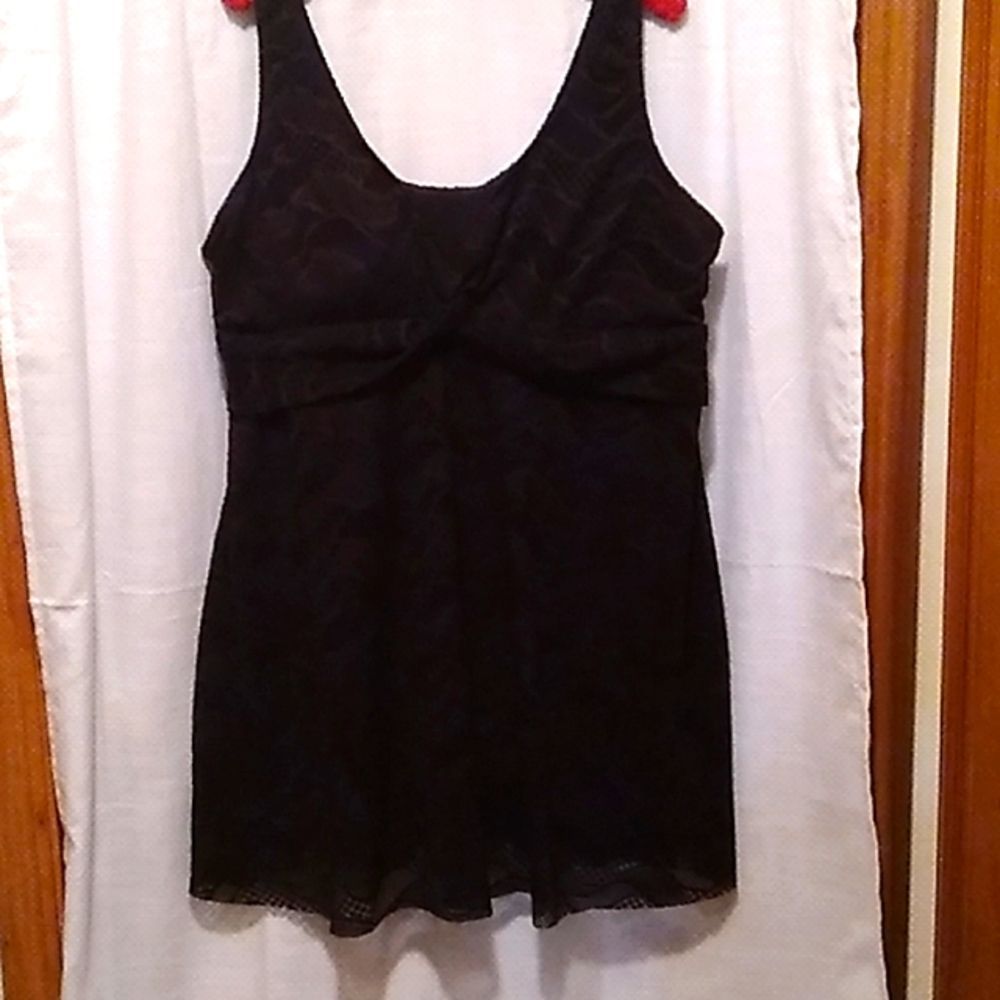 3XL 1 piece black bathing suit